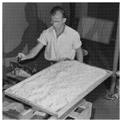 1942 Technician Measuring Dehydrated Potatoes in California - Available at KNOWOL