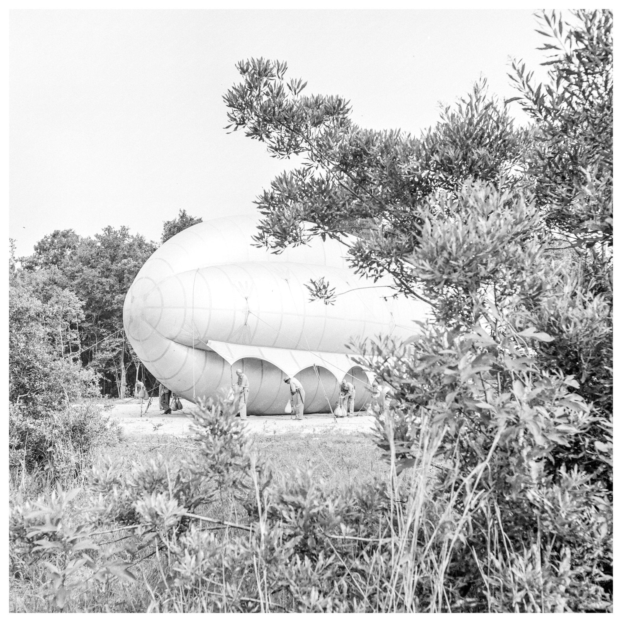 1942 United States Marines Training with Barrage Balloon at Parris Island South Carolina - Available at KNOWOL