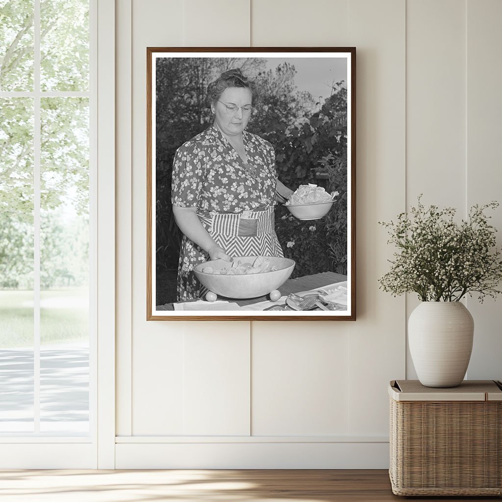 1942 Vintage Housewife Serving Dinner in Turlock California - Available at KNOWOL