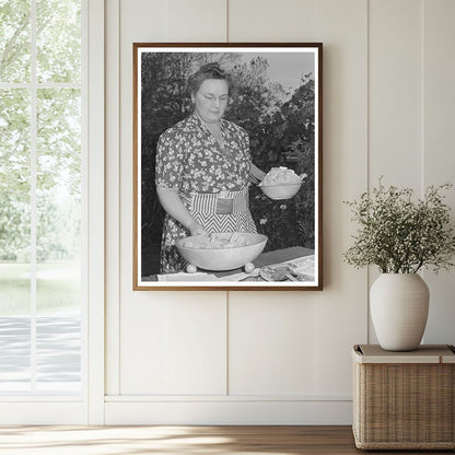 1942 Vintage Housewife Serving Dinner in Turlock California - Available at KNOWOL