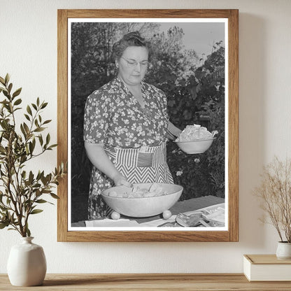 1942 Vintage Housewife Serving Dinner in Turlock California - Available at KNOWOL