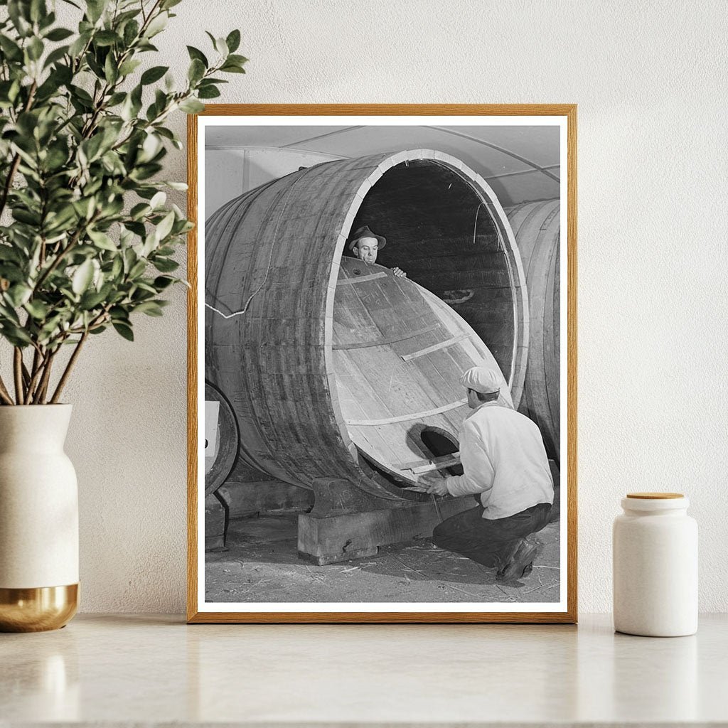 1942 Vintage Image of Coopers Fitting Wine Cask Head - Available at KNOWOL