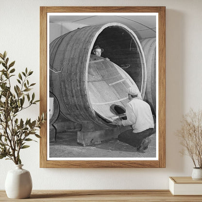 1942 Vintage Image of Coopers Fitting Wine Cask Head - Available at KNOWOL