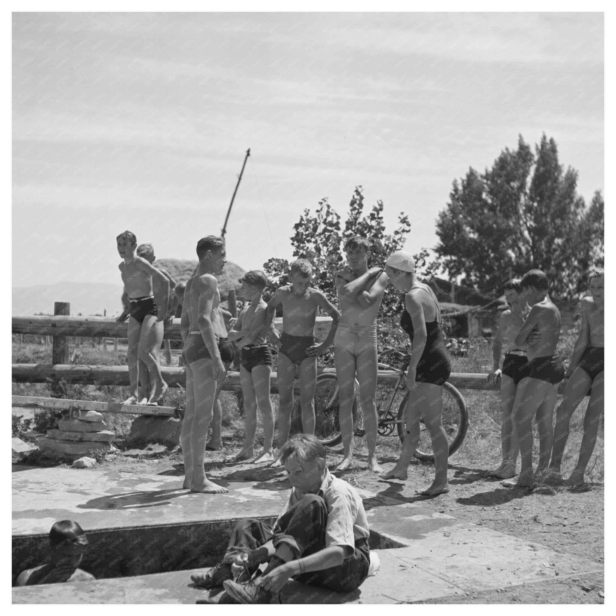 1942 Vintage Image of Swimming in Rupert Idaho - Available at KNOWOL