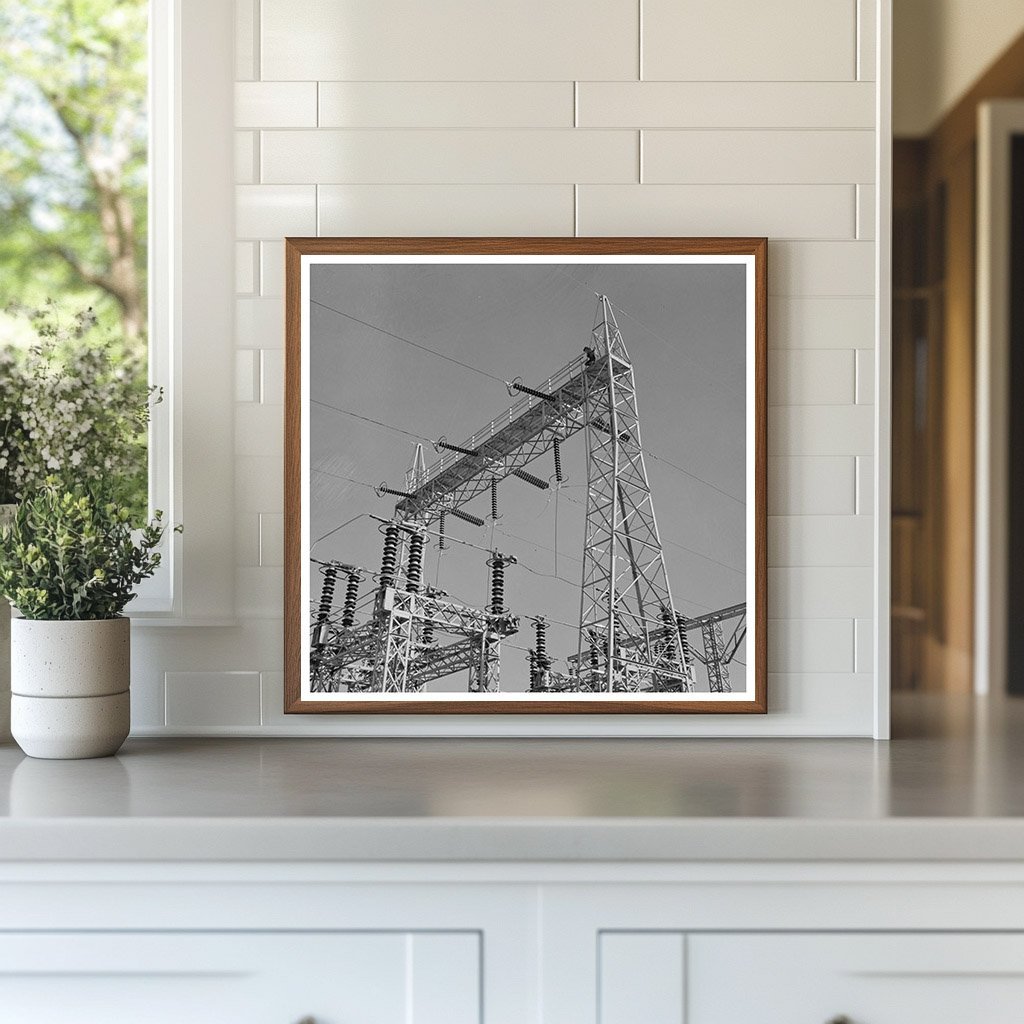 1942 Vintage Las Vegas Electricity Transmission Towers Photo - Available at KNOWOL