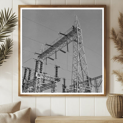 1942 Vintage Las Vegas Electricity Transmission Towers Photo - Available at KNOWOL