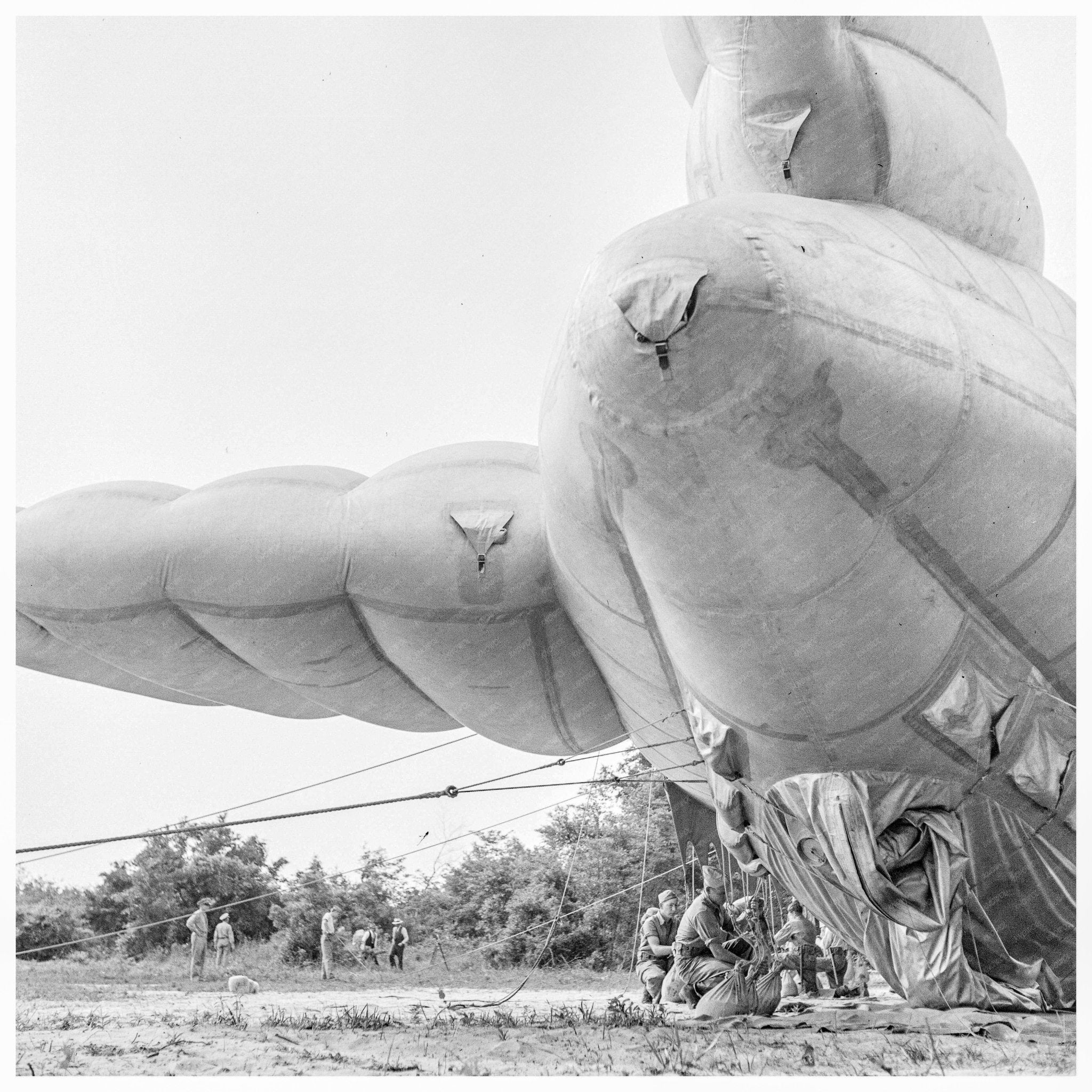 1942 Vintage Photo of Marine Units Training with Barrage Balloon at Parris Island - Available at KNOWOL