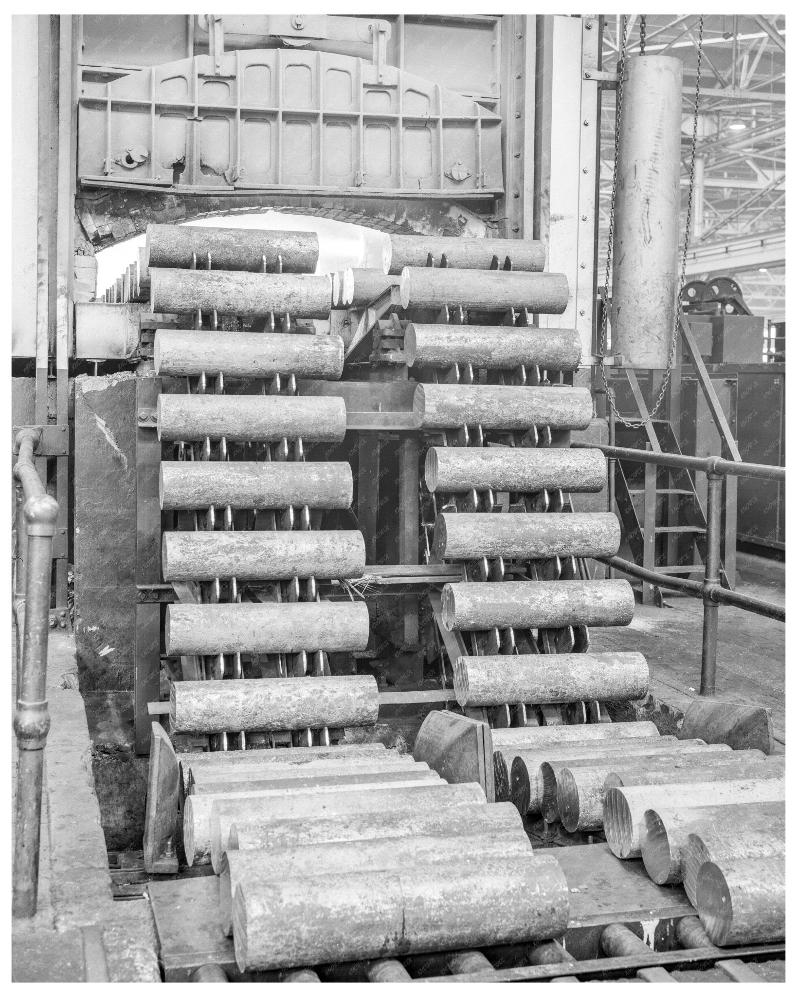 1942 Vintage Photo of Mechanical Feeder at Chase Brass and Copper Company Ohio - Available at KNOWOL