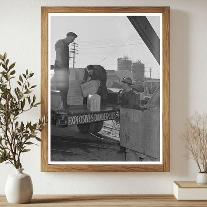 1942 Vintage Photo of Men Unloading Powder in Butte Montana - Available at KNOWOL