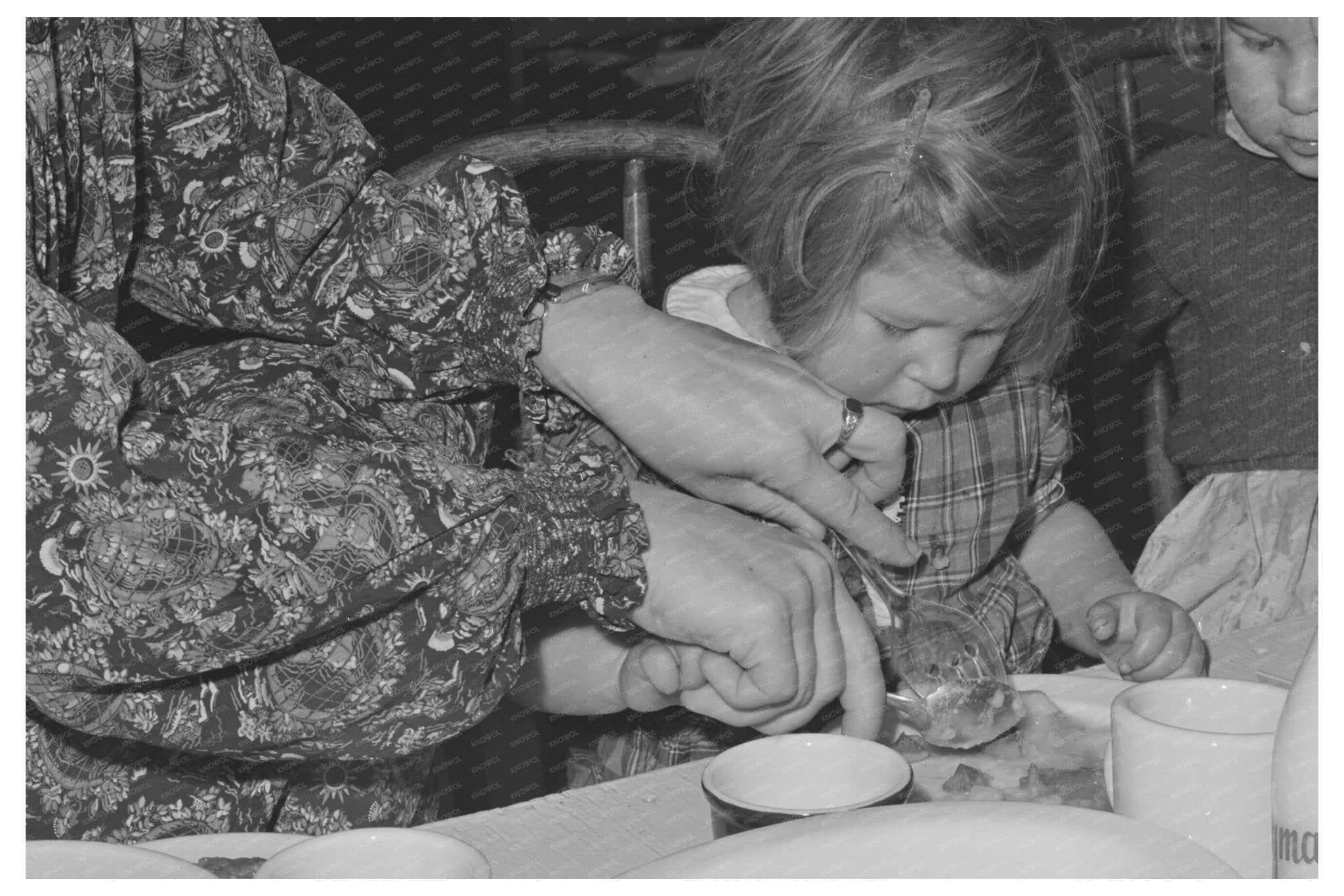 1942 Vintage Photo of Nursery School Children at Lunch - Available at KNOWOL