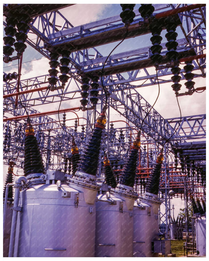 1942 Vintage Photograph of Wilson Dam Hydro Plant Switchyard in Alabama - Available at KNOWOL