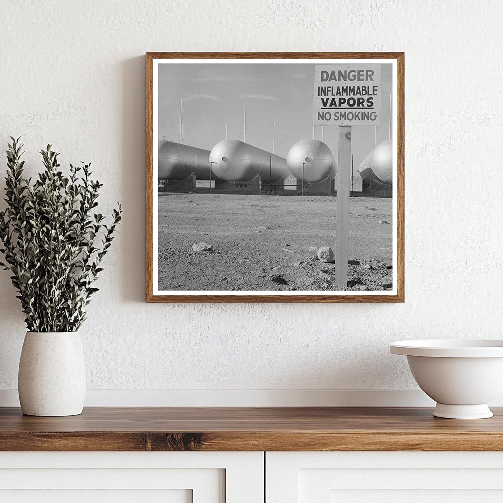 1942 Vintage Propane Gas Storage Tanks in Nevada Desert - Available at KNOWOL