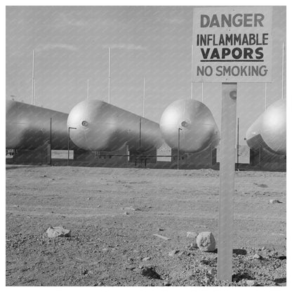 1942 Vintage Propane Gas Storage Tanks in Nevada Desert - Available at KNOWOL