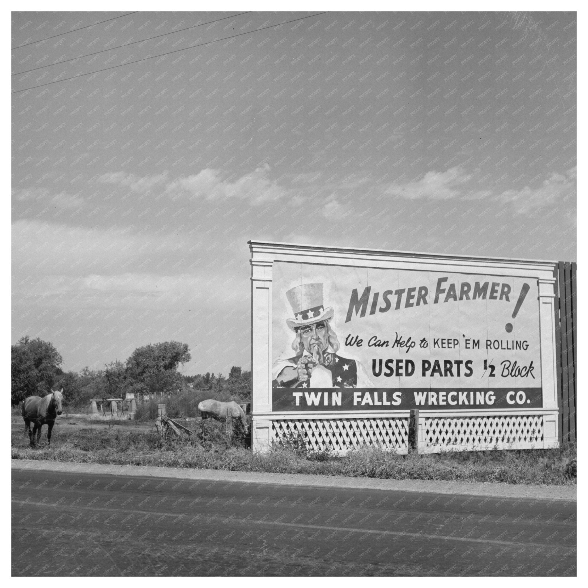 1942 Vintage Sign in Twin Falls County Idaho - Available at KNOWOL