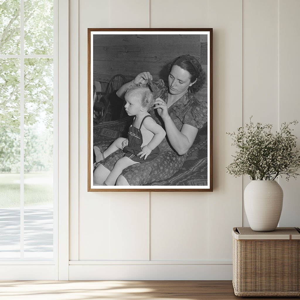 1942 Woman and Son in Ola Idaho Farm Cooperative Image - Available at KNOWOL