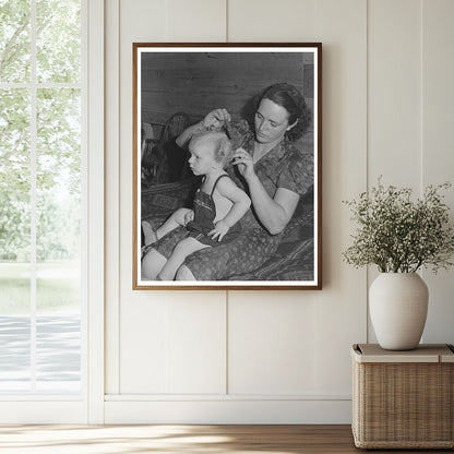 1942 Woman and Son in Ola Idaho Farm Cooperative Image - Available at KNOWOL