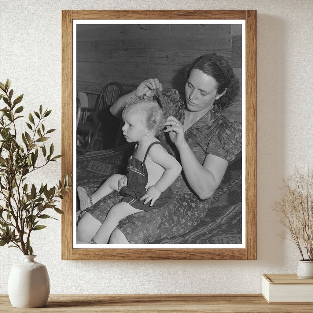 1942 Woman and Son in Ola Idaho Farm Cooperative Image - Available at KNOWOL