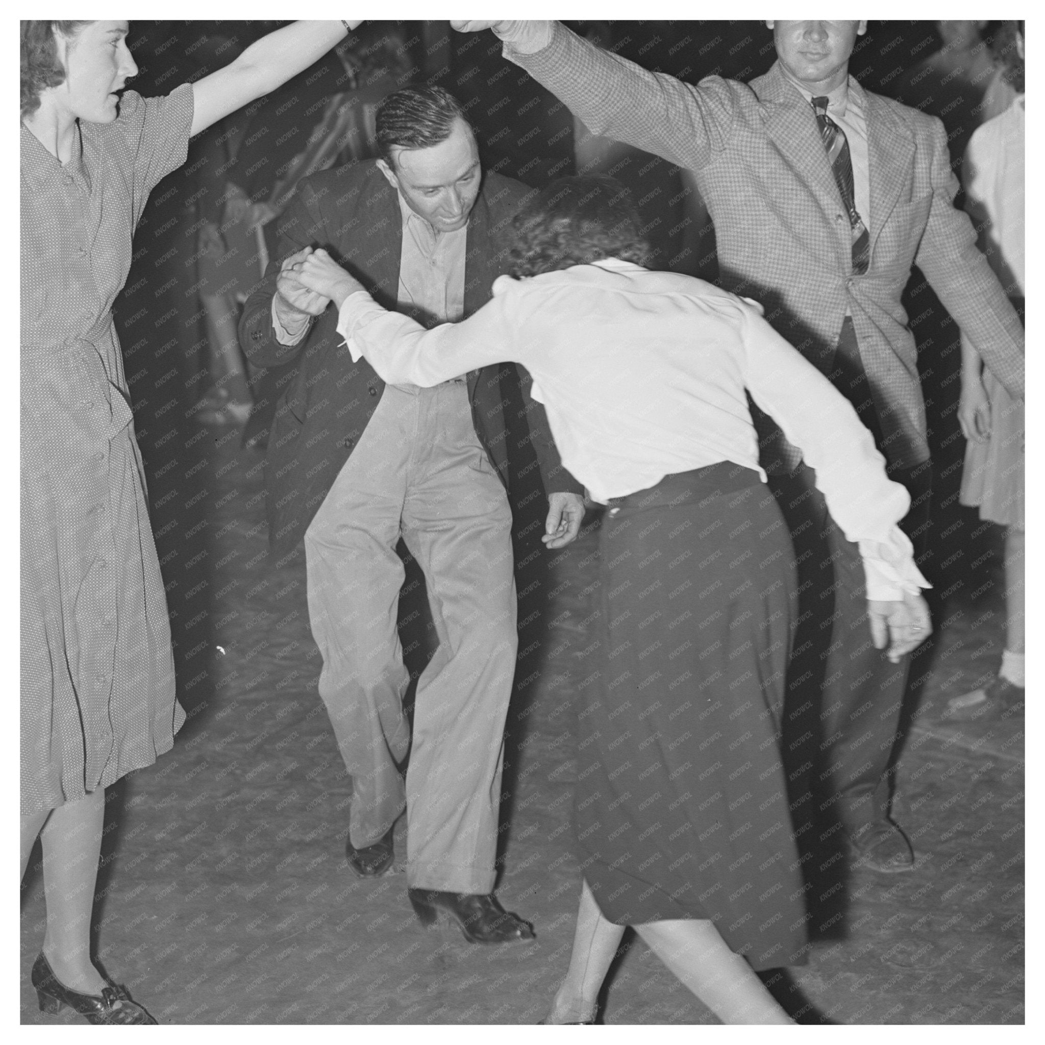 1942 Woodville California Community Square Dance Photo - Available at KNOWOL