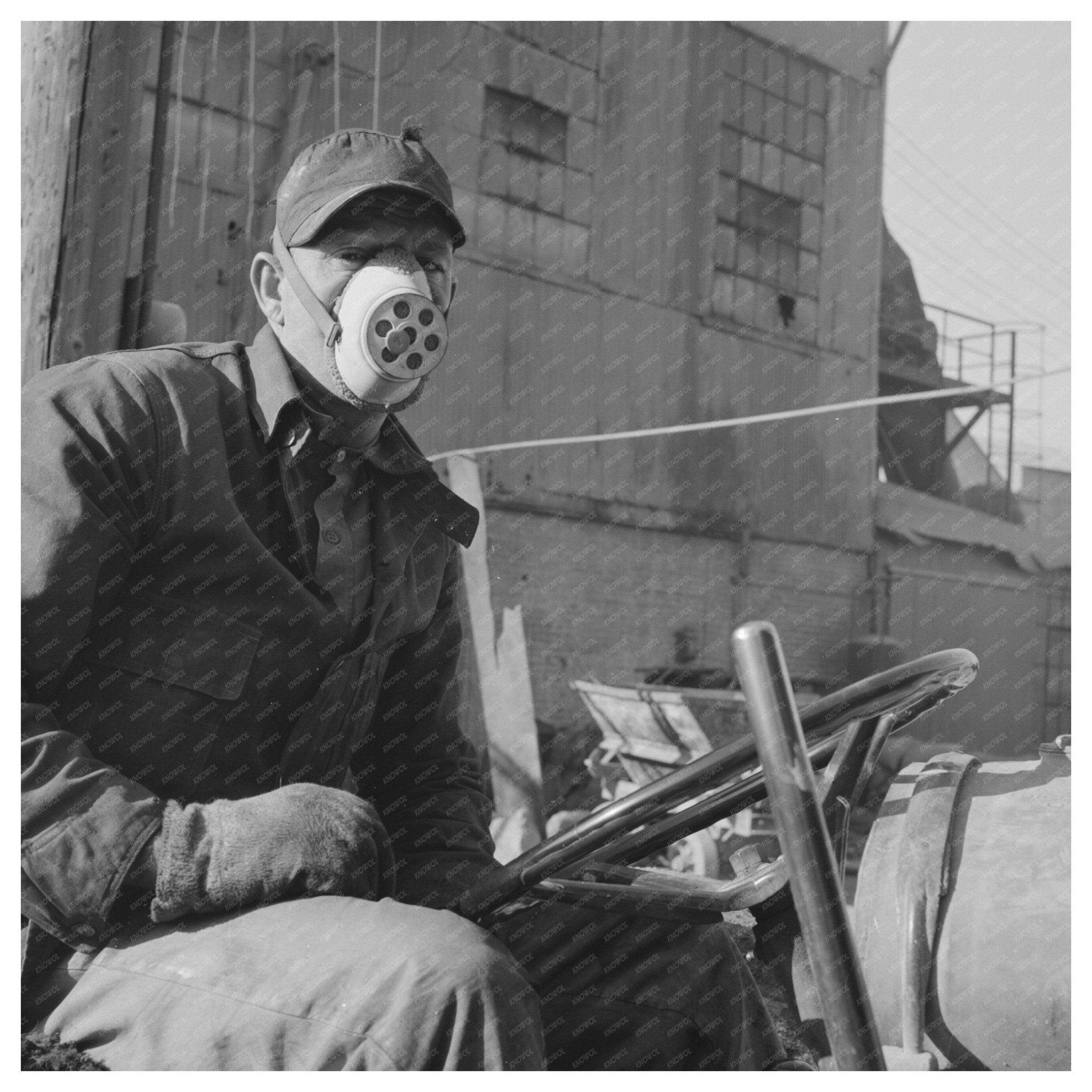 1942 Worker at Eagle - Picher Zinc Smelting Plant Safety Measures - Available at KNOWOL