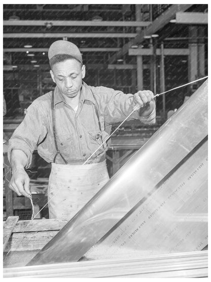 1942 Worker Dipping Airplane Wing at Briggs Manufacturing - Available at KNOWOL