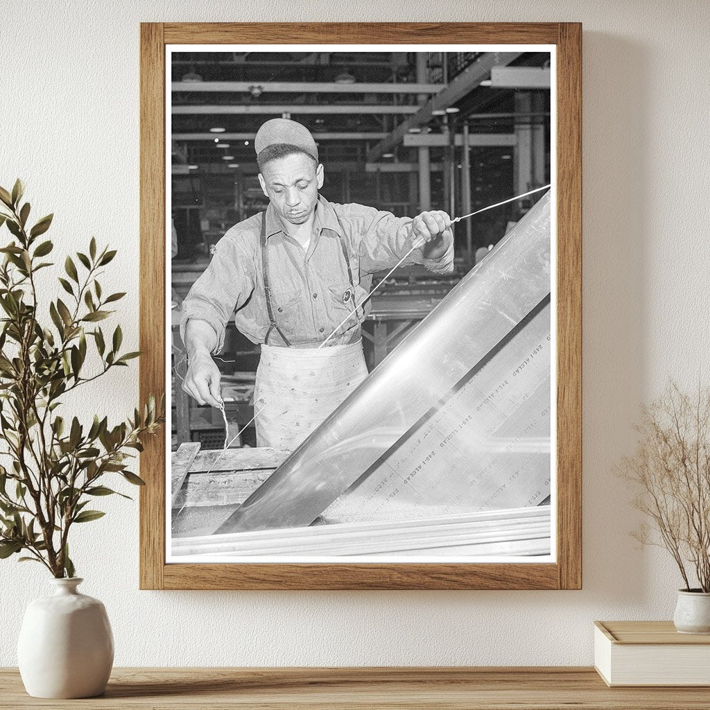 1942 Worker Dipping Airplane Wing at Briggs Manufacturing - Available at KNOWOL