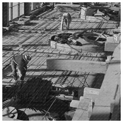 1942 Workmen Installing Steel at Basic Magnesium Plant - Available at KNOWOL