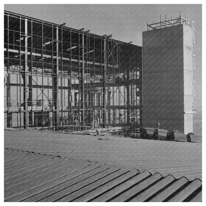 1943 Steel Structure Under Construction in Las Vegas Factory - Available at KNOWOL