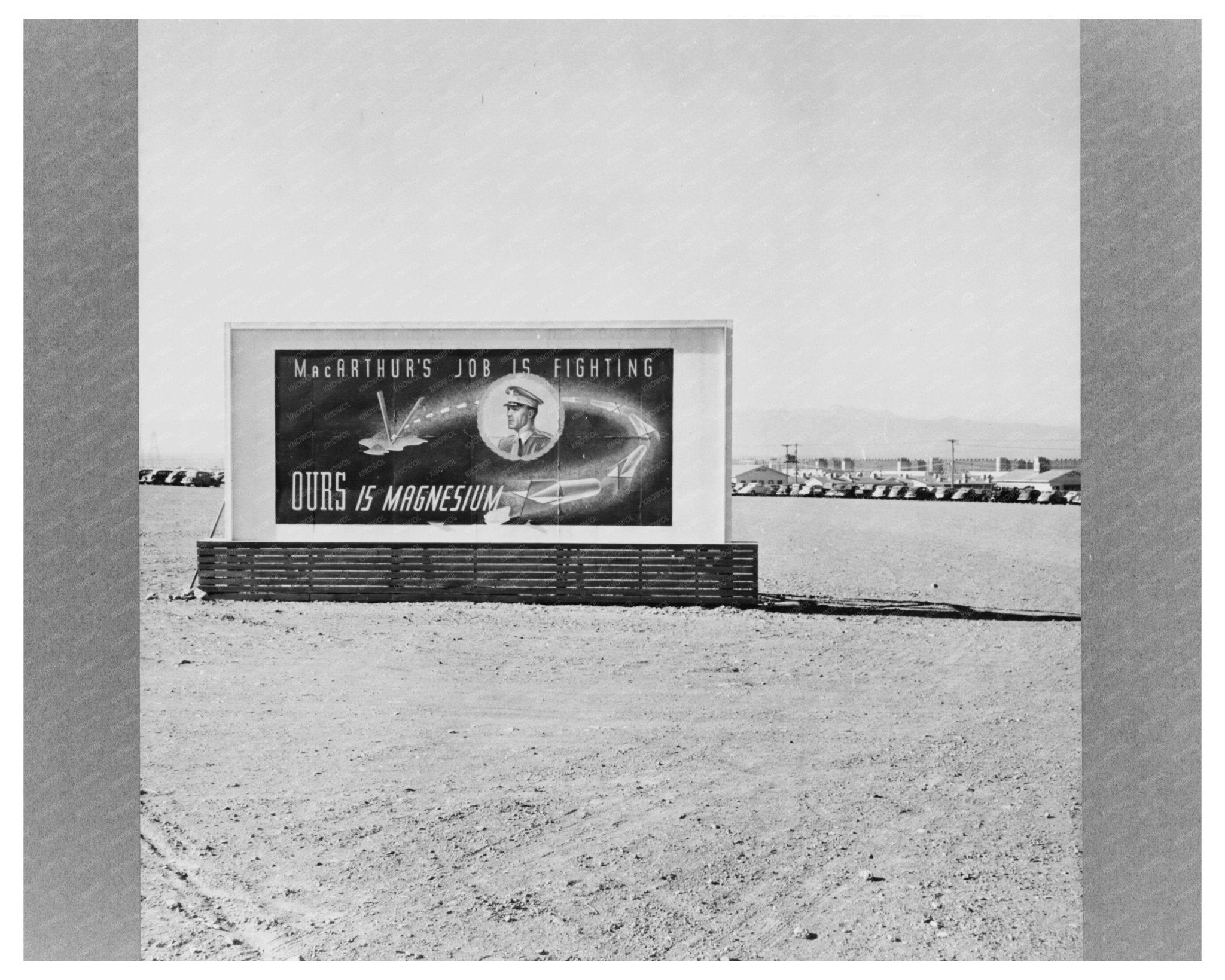 1943 Vintage Billboard at Basic Magnesium Plant Las Vegas - Available at KNOWOL