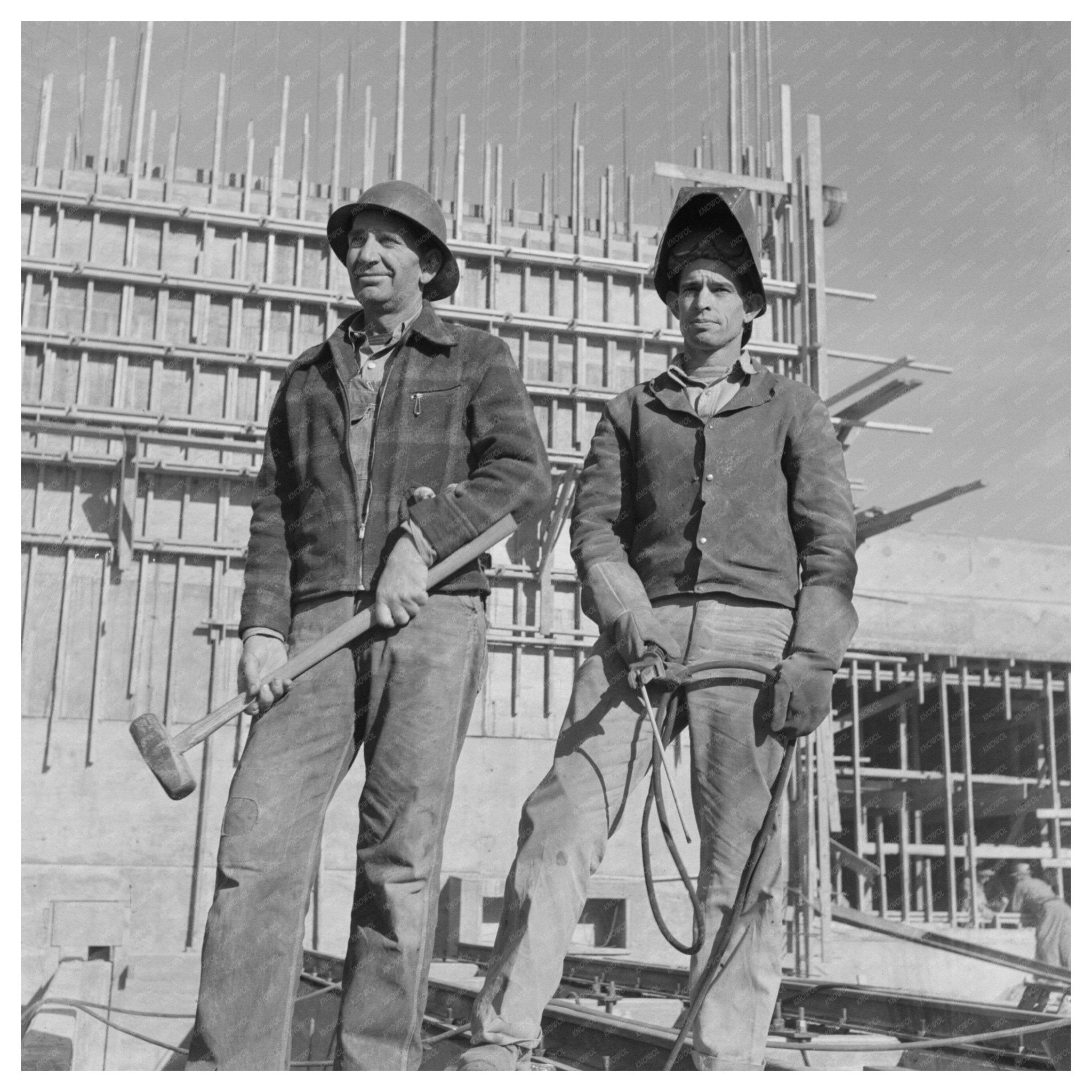 1943 Welders at Basic Magnesium Plant in Nevada Desert - Available at KNOWOL