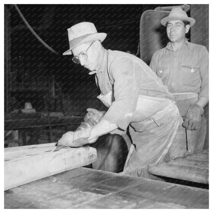 1943 Workers Trimming Copper Bars at Phelps - Dodge Plant - Available at KNOWOL