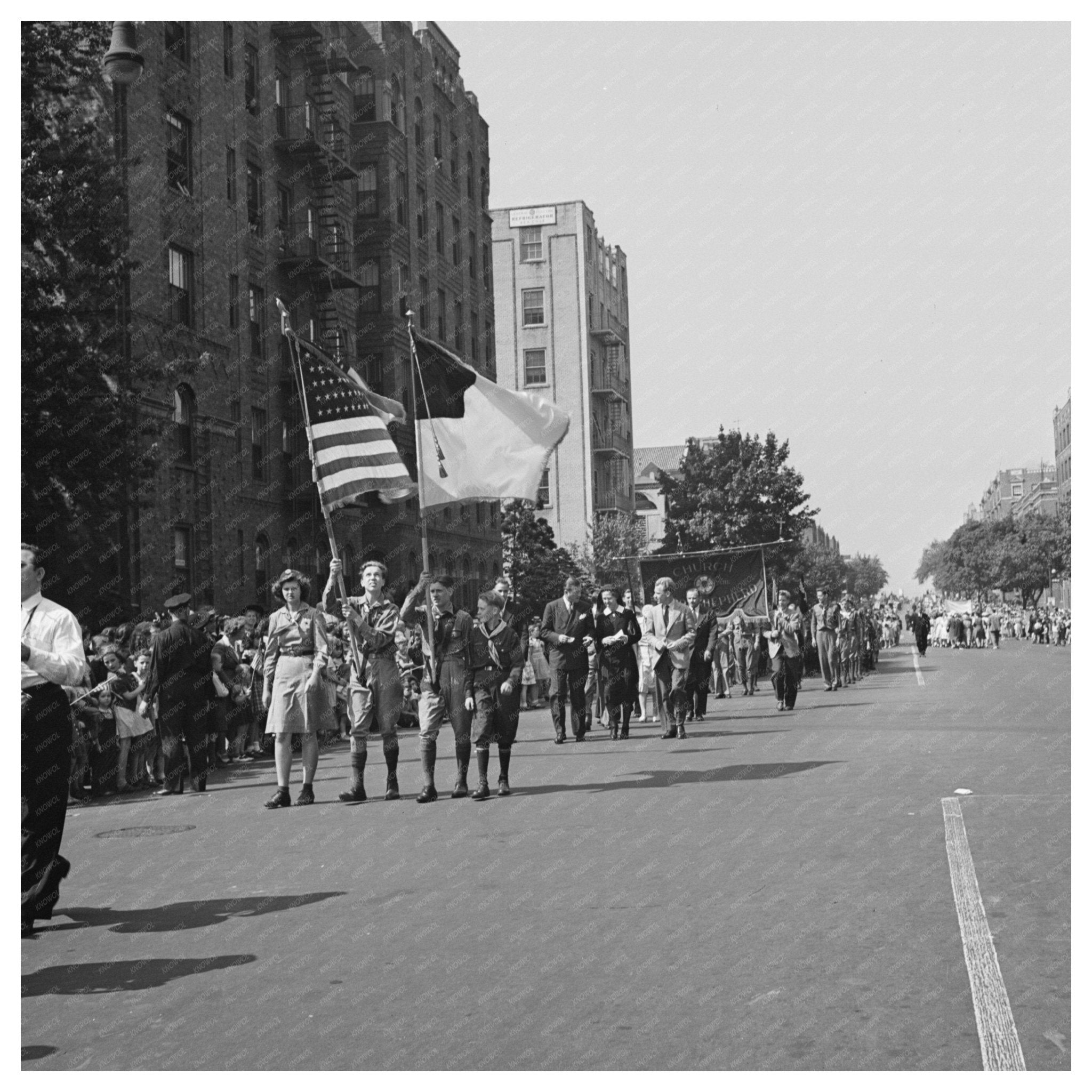 1944 Anniversary Day Parade at Church of the Good Shepherd Brooklyn - Available at KNOWOL