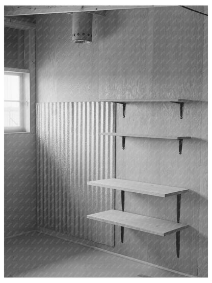 1944 Kitchen Equipment Shelves in Migratory Labor Camp - Available at KNOWOL