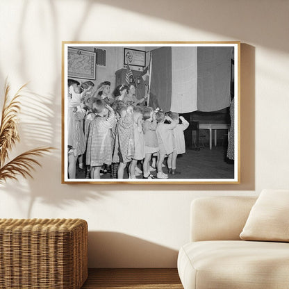 1944 Preschool Children Saluting French Flag in NYC - Available at KNOWOL