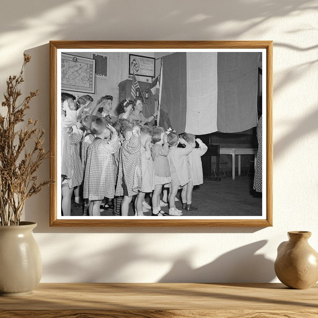 1944 Preschool Children Saluting French Flag in NYC - Available at KNOWOL