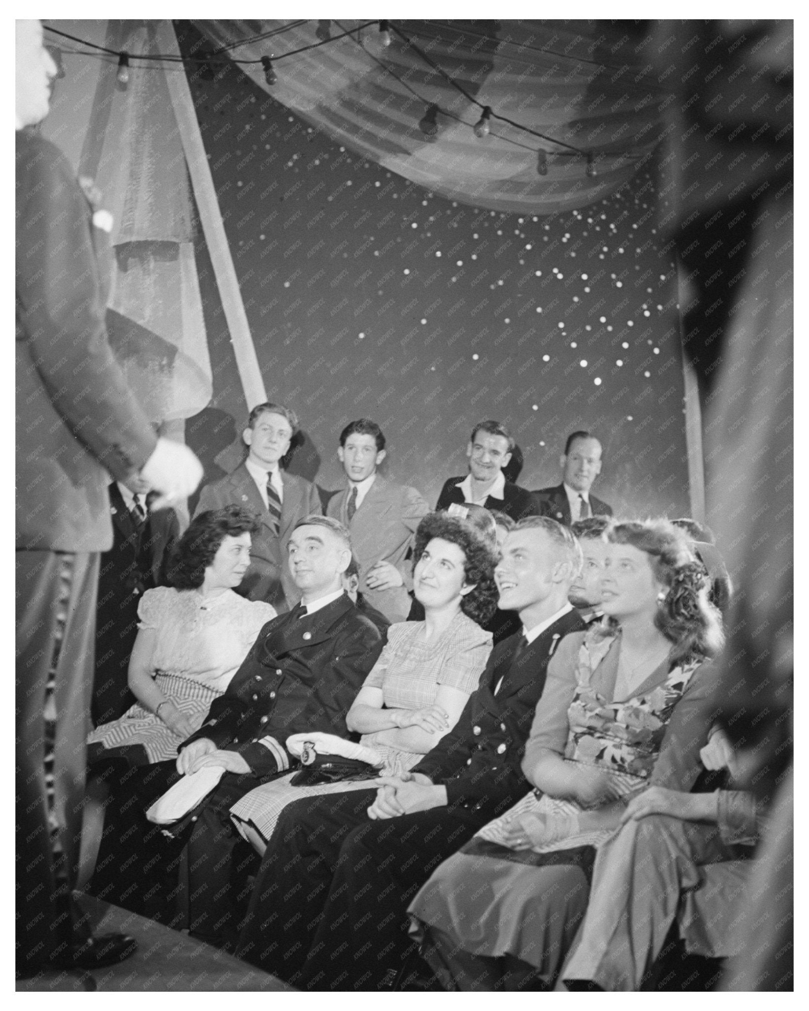 1944 Vintage Photo of Audience at Merchant Marine Theatre Canteen - Available at KNOWOL