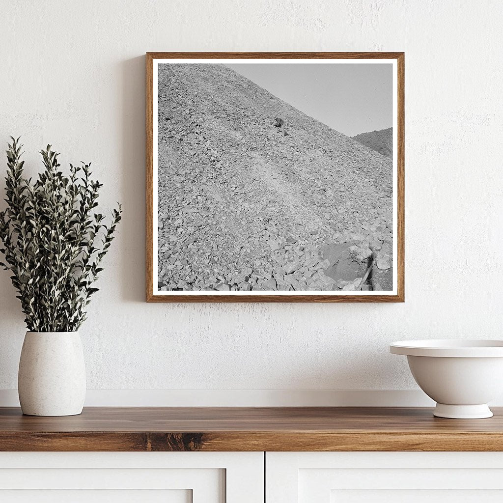 1944 Vintage Photo of Workman at Tungsten Ore Pile Arizona - Available at KNOWOL