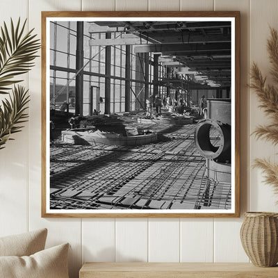 1944 Workmen Reinforcing Steel at Magnesium Plant Nevada - Available at KNOWOL