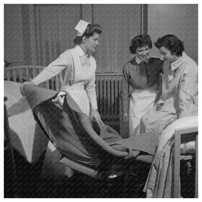 1945 Student Nurses Training in Patient Care Techniques - Available at KNOWOL