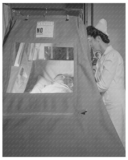 1947 Nurse Training Students with Oxygen Tent Care - Available at KNOWOL