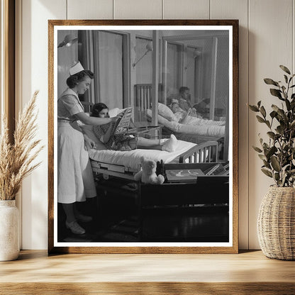 1947 Vintage Nurse with Children in Convalescent Ward - Available at KNOWOL