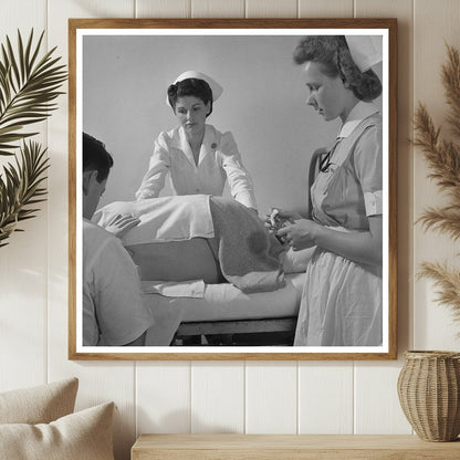 1950 Student Nurse Assisting Doctor with Lumbar Puncture - Available at KNOWOL