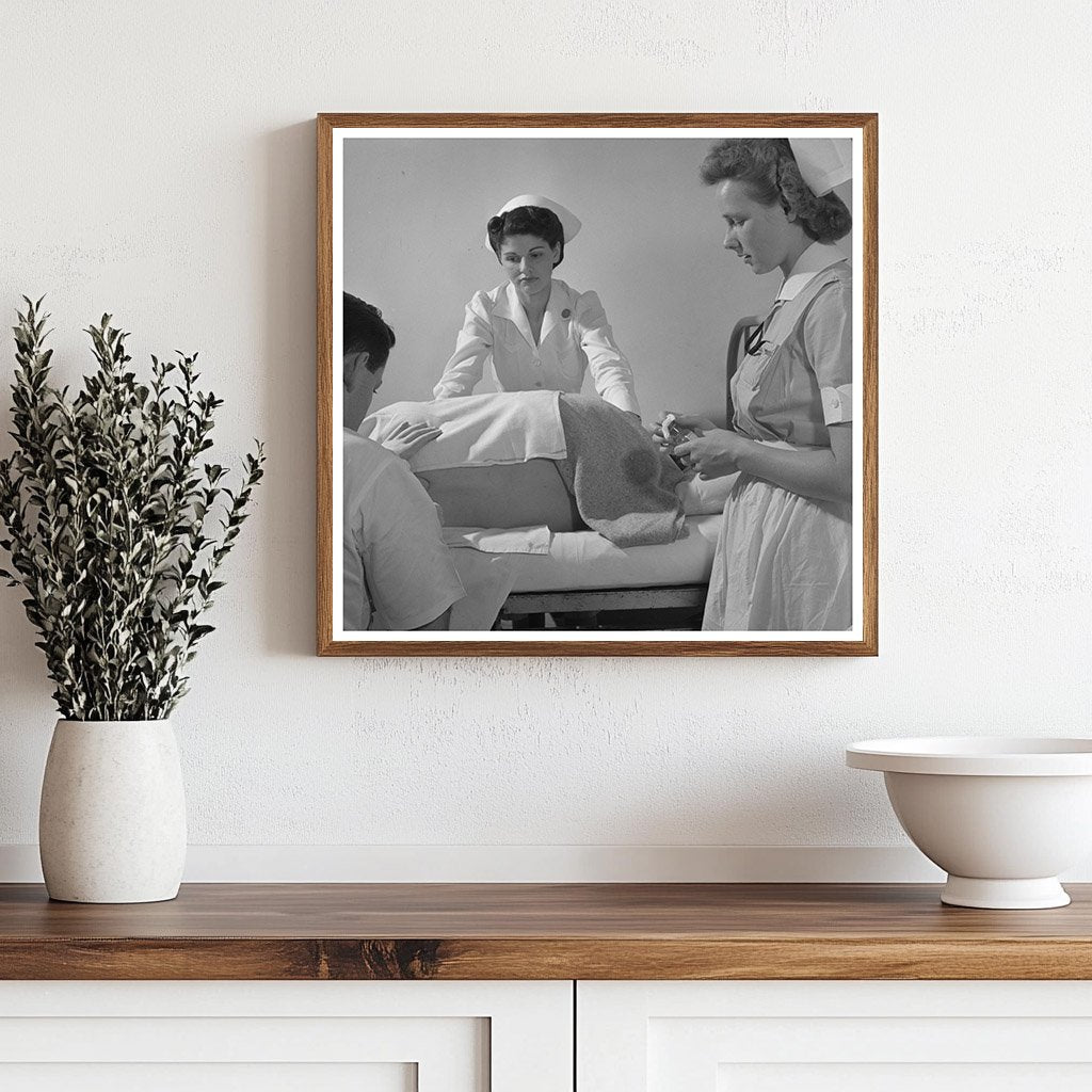 1950 Student Nurse Assisting Doctor with Lumbar Puncture - Available at KNOWOL