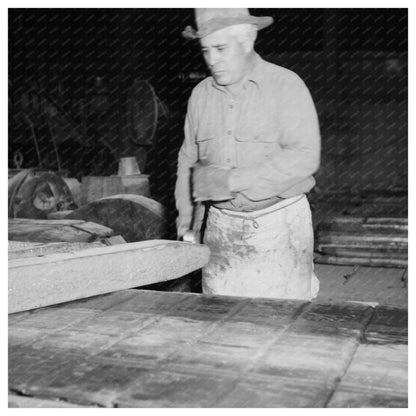 1950 Worker Trimming Ingot at Phelps Dodge Refining Plant - Available at KNOWOL