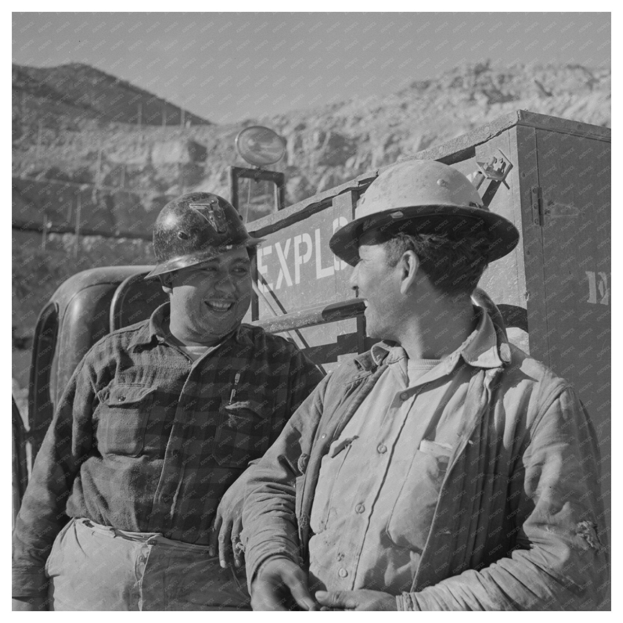 1955 Morenci Arizona Copper Mine Workers Dispensing Explosives - Available at KNOWOL