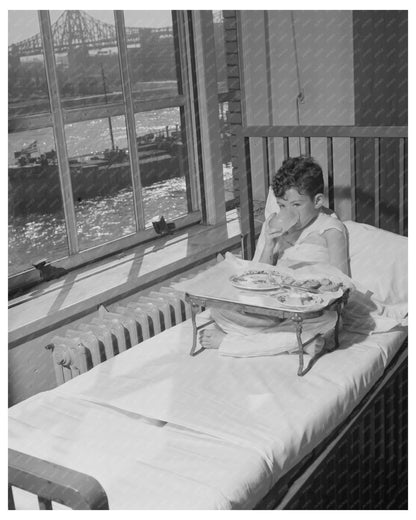 1955 Vintage Image of Young Burn Patient in Hospital - Available at KNOWOL