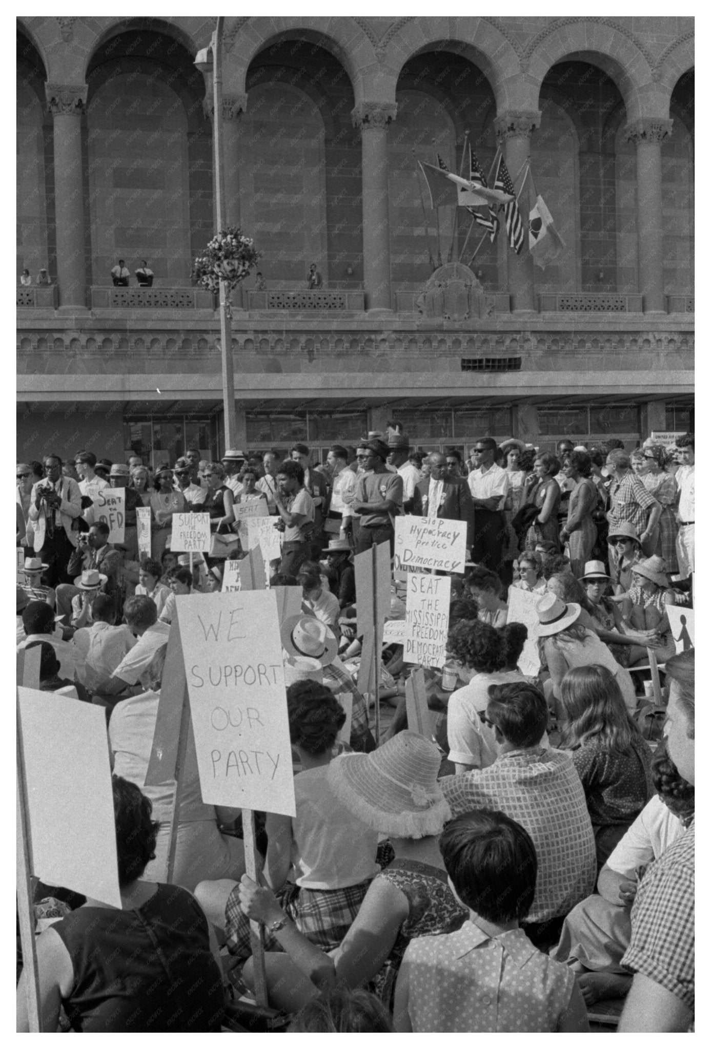 1964 Mississippi Freedom Democratic Party Protest Vintage Image - Available at KNOWOL