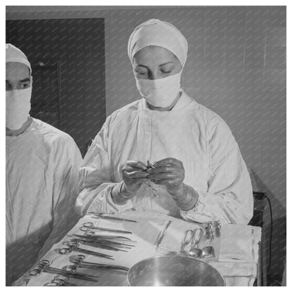 1965 Nurse Training Suture Threading for Tracheotomy Preparation - Available at KNOWOL