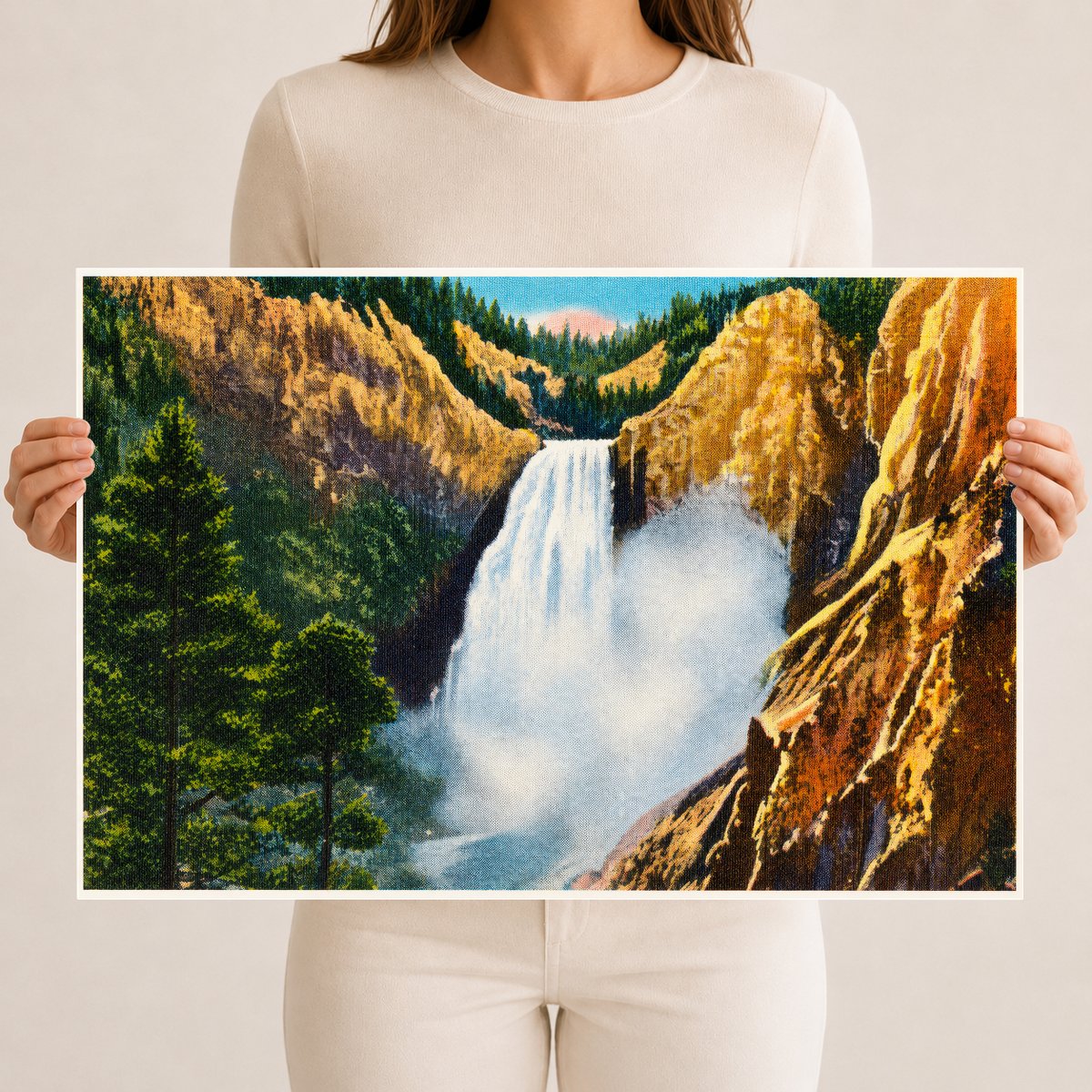Yellowstone National Park, WY: Great Falls and Canon of the Yellowstone in Yellowstone National Park.