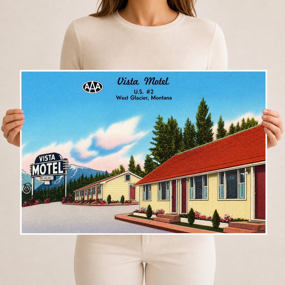 West Glacier, MT: Vista Motel, U.S. #2