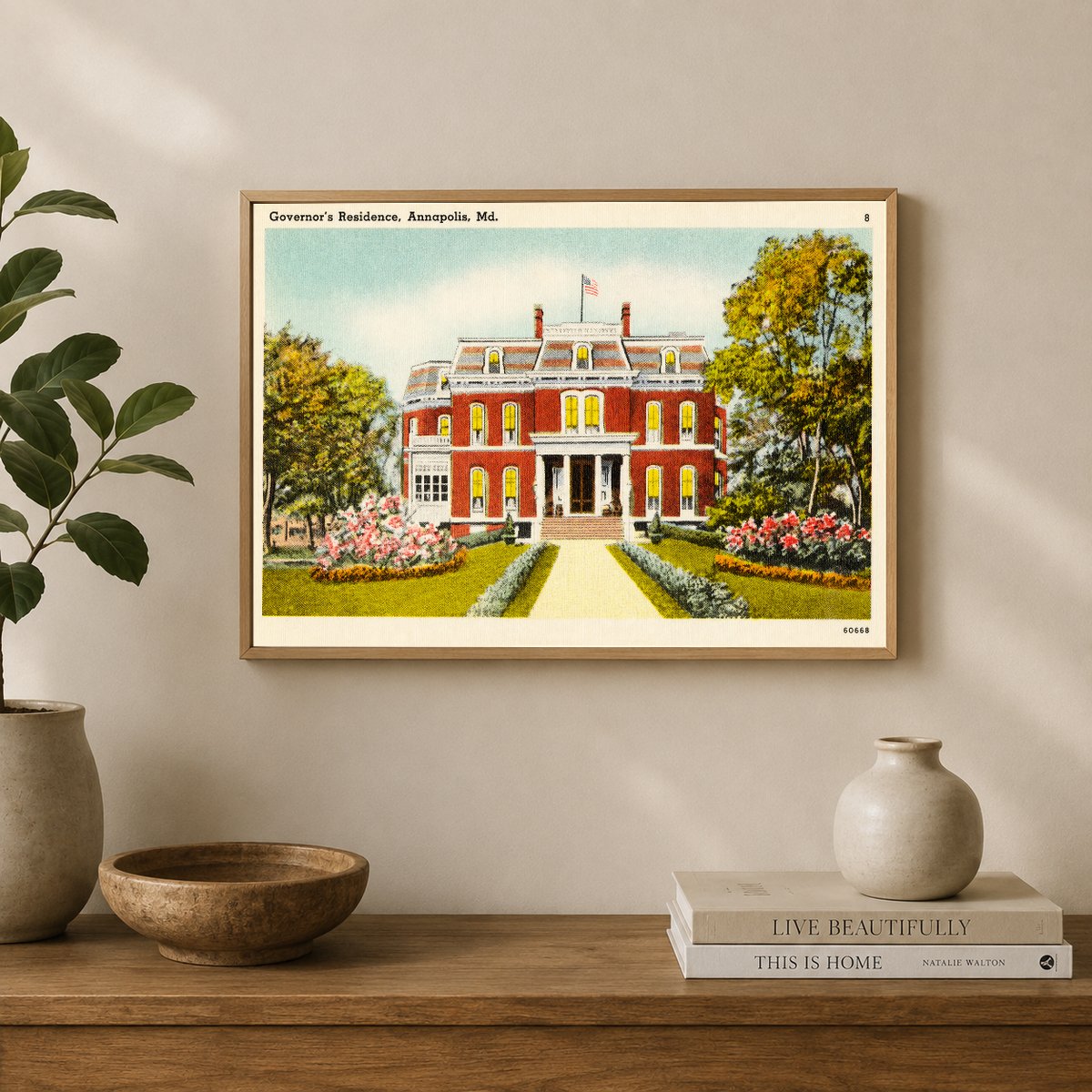 Governor's residence, Annapolis, MD — Vintage Maryland Postcard